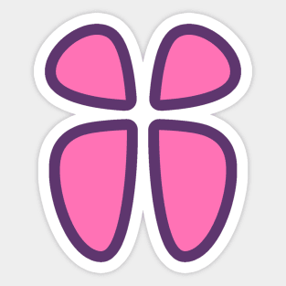 Pink Cross Sticker